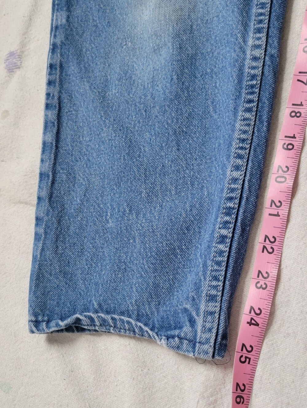 Vintage OshKosh B'gosh Pleated Lightwash Tapered Jeans Size S/M - Picture 8 of 10